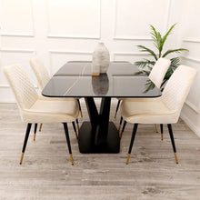 Load image into Gallery viewer, Apollo 1.6 Black Dining Table with Black Sintered Stone