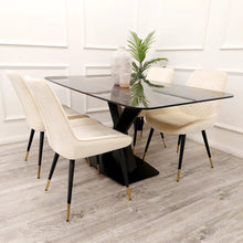 Load image into Gallery viewer, Apollo 1.6 Black Dining Table with Black Sintered Stone