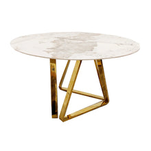 Load image into Gallery viewer, Nero Gold 1.3 Round Dining Table with Sintered Stone Top