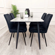 Load image into Gallery viewer, Titus 1.4 Black Dining Table with Sintered Stone Top