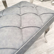 Load image into Gallery viewer, Leather Louis Dining Bench 1.4m