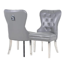 Load image into Gallery viewer, Mayfair Leather Dining Chair With Square Knocker