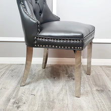Load image into Gallery viewer, Mayfair Leather Dining Chair With Square Knocker