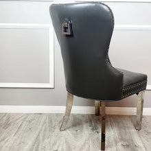 Load image into Gallery viewer, Mayfair Leather Dining Chair With Square Knocker