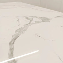 Load image into Gallery viewer, Valeo Gold 1.8 Dining Table with Polar White Sintered Stone Top
