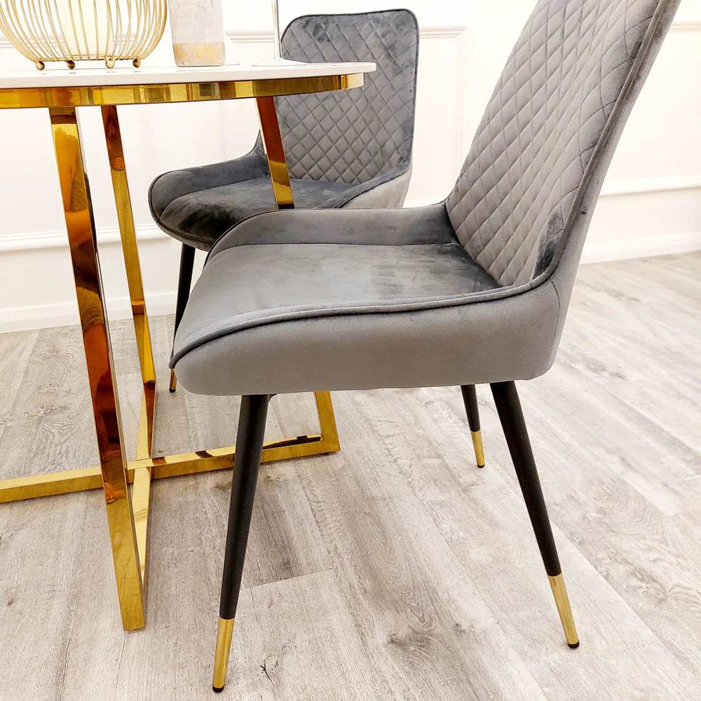 Luna velvet cheap side chair