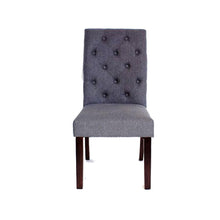 Load image into Gallery viewer, Manor Dining Chair in Dark Grey with Quilted Back
