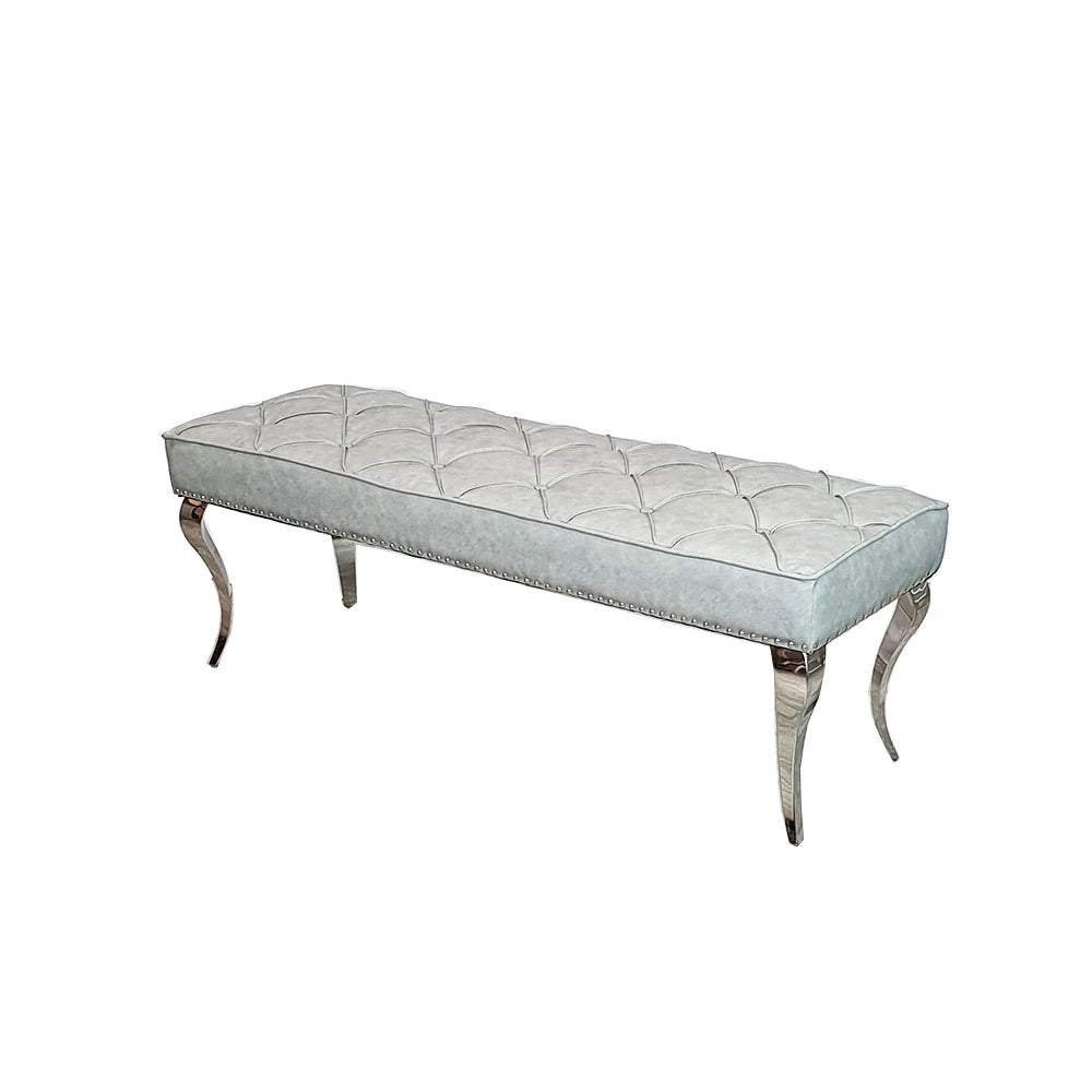 Leather Louis Dining Bench 1.4m