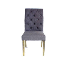 Load image into Gallery viewer, Manor Dining Chair in Dark Grey with Quilted Back
